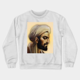 Ibn Khaldun Portrait | Ibn Khaldun Artwork Crewneck Sweatshirt